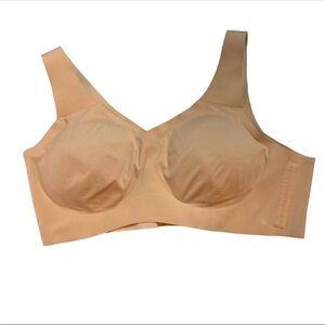 Honey Love Bra Women's 3X Nude Comfort V Neck Wire Free